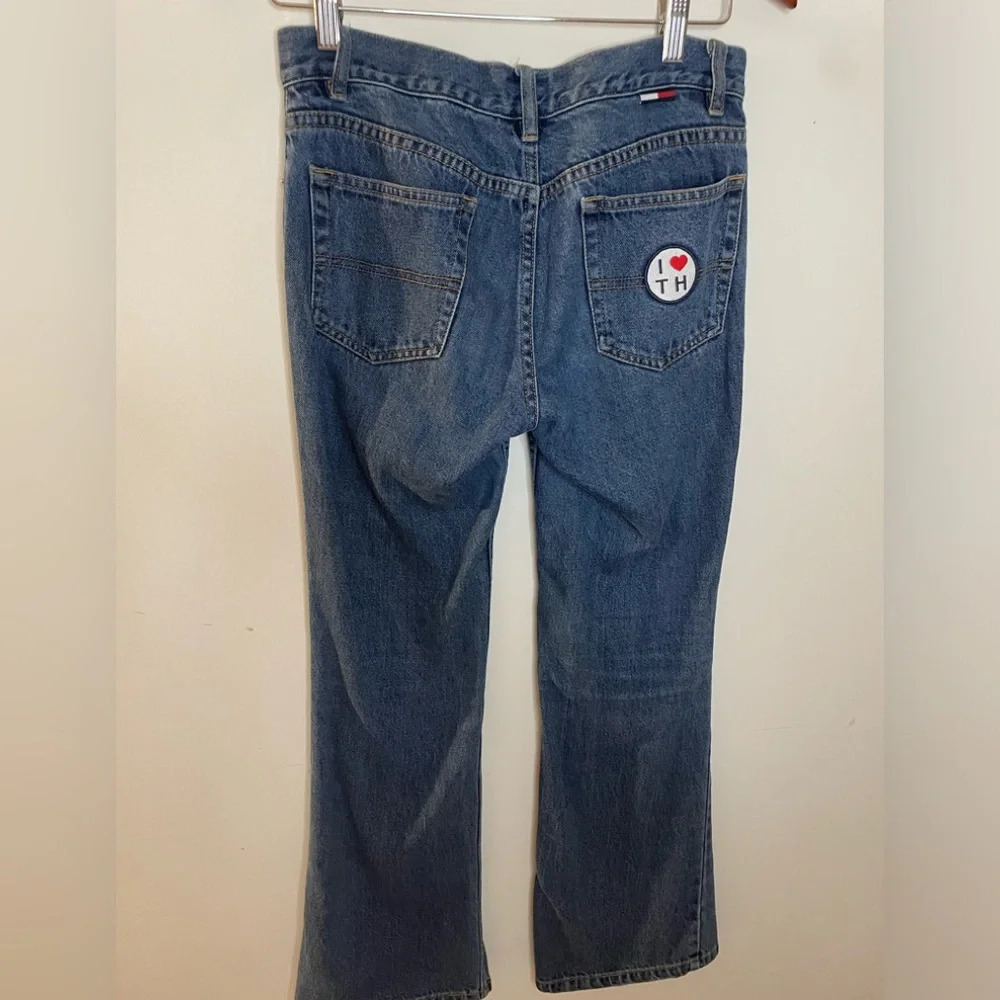 Rare VintageY2K Tommy Jeans||Tommy Hilfiger Patriotic Denim jeans size 5 - Picture 2 of 9